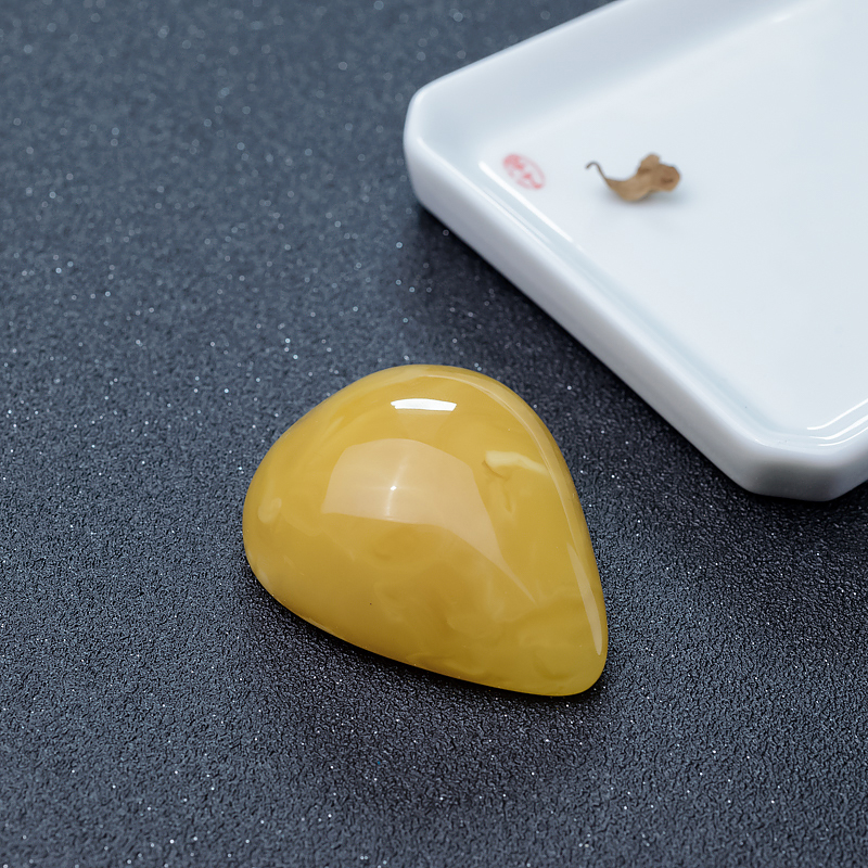 天然蜜蜡水滴吊坠-红掌柜