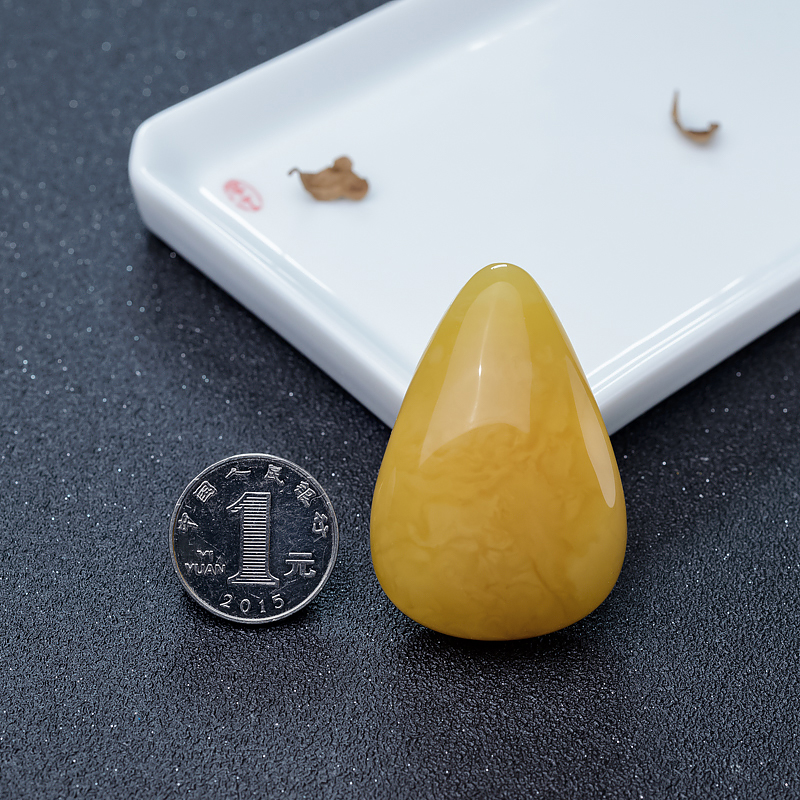 蜜蜡水滴-红掌柜