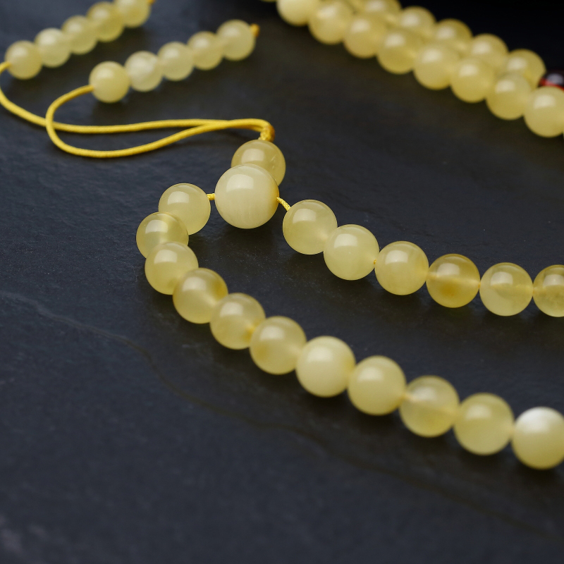 波罗的海天然金绞蜜108佛珠-红掌柜