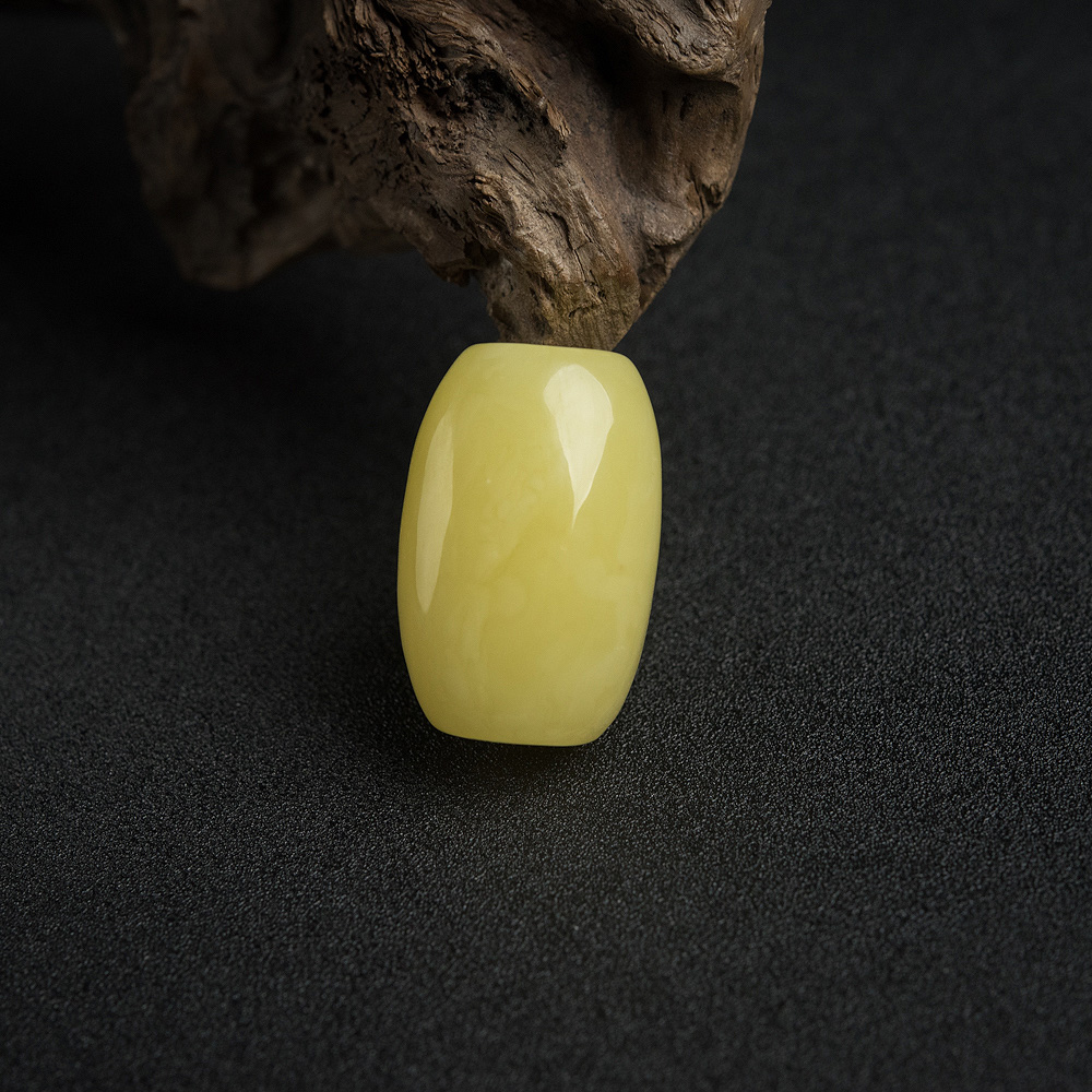 波罗的海鸡油黄蜜蜡桶珠-红掌柜