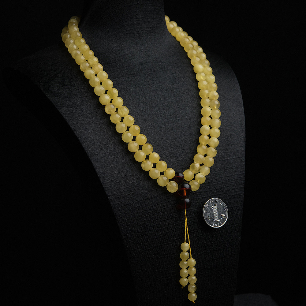 波罗的海蜜蜡佛珠-红掌柜