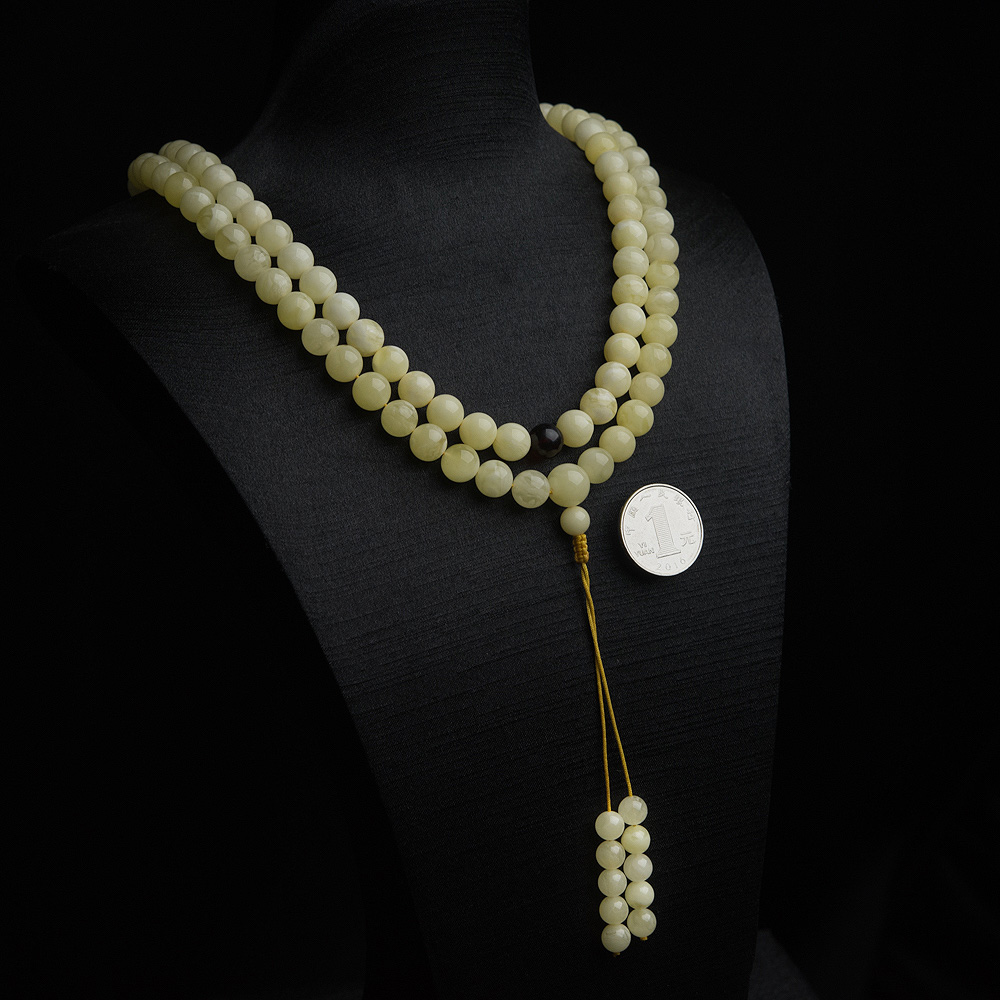 天然蜜蜡佛珠-红掌柜