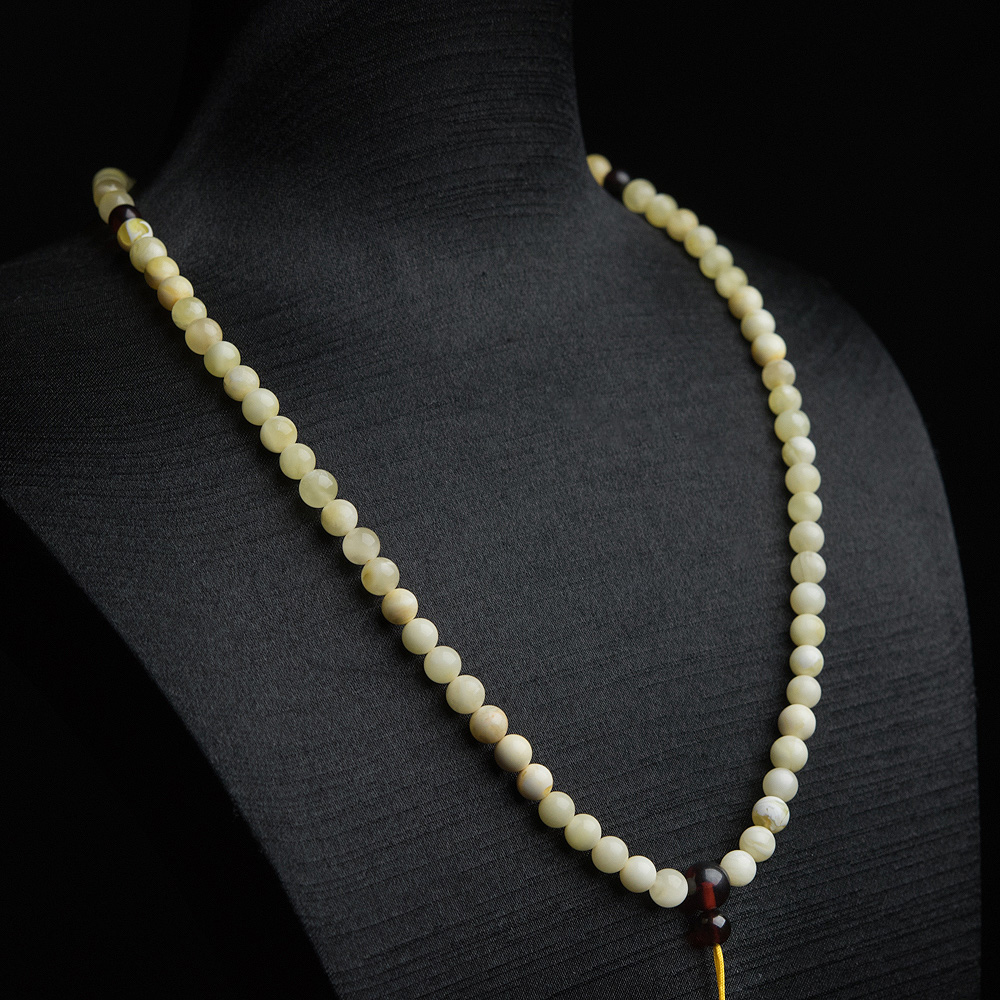 天然蜜蜡108佛珠-红掌柜