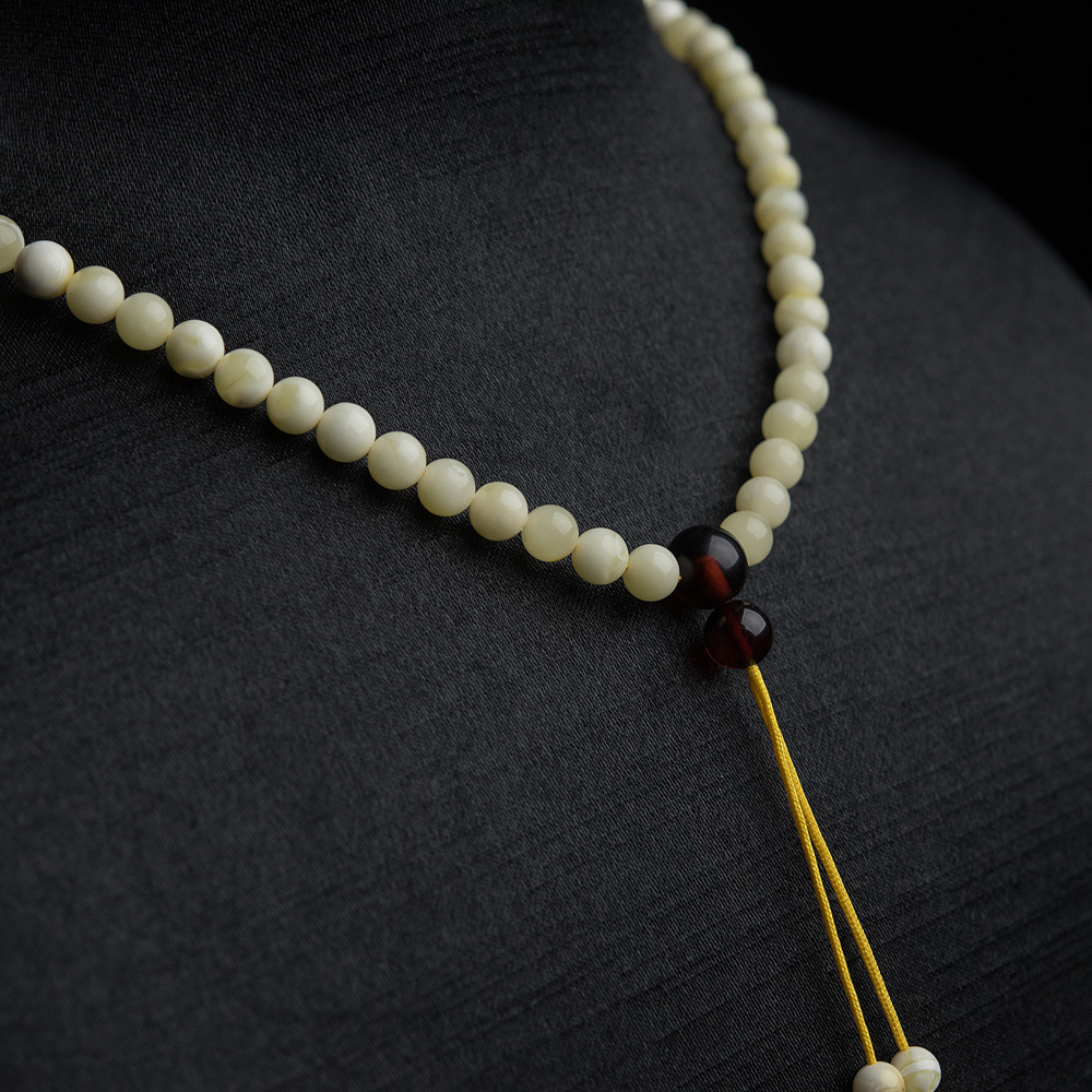 天然蜜蜡108佛珠-红掌柜