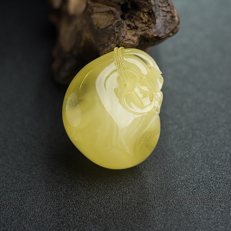 波罗的海蜜蜡钱袋吊坠-红掌柜