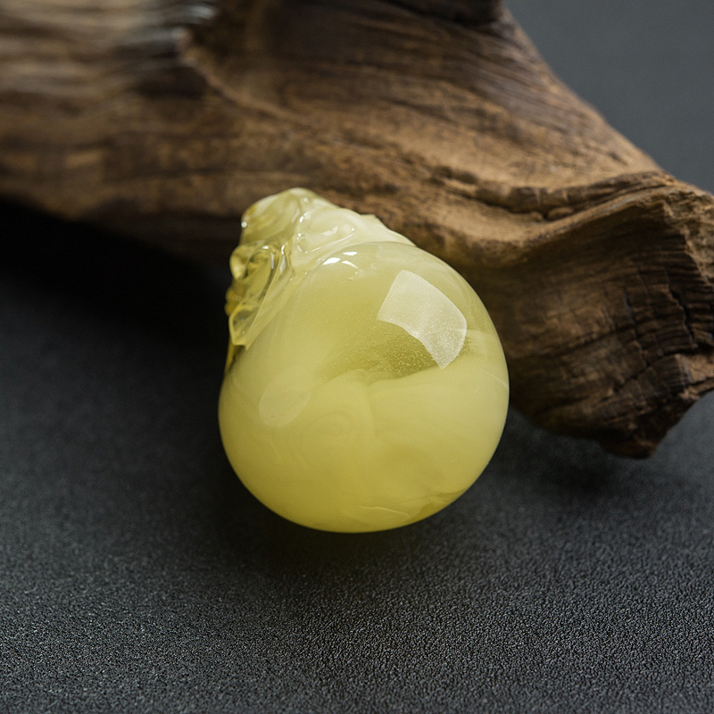 天然蜜蜡钱袋吊坠-红掌柜