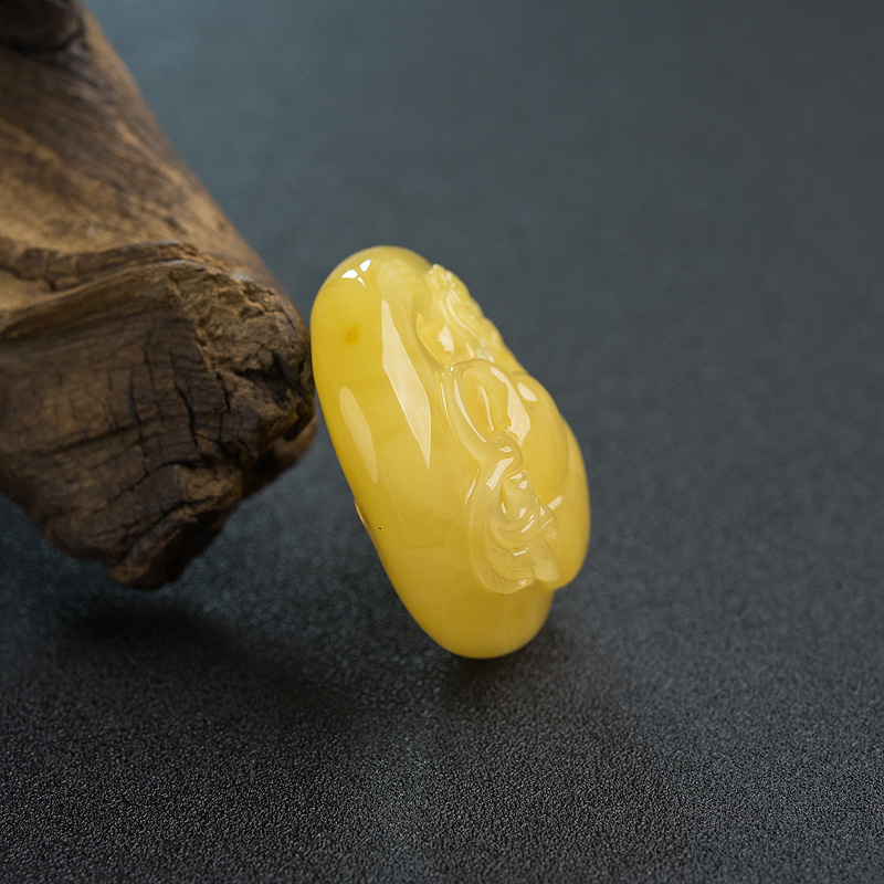 天然蜜蜡葫芦吊坠-红掌柜