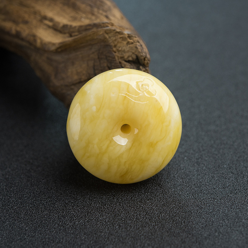 蜜蜡如意平安扣吊坠-红掌柜