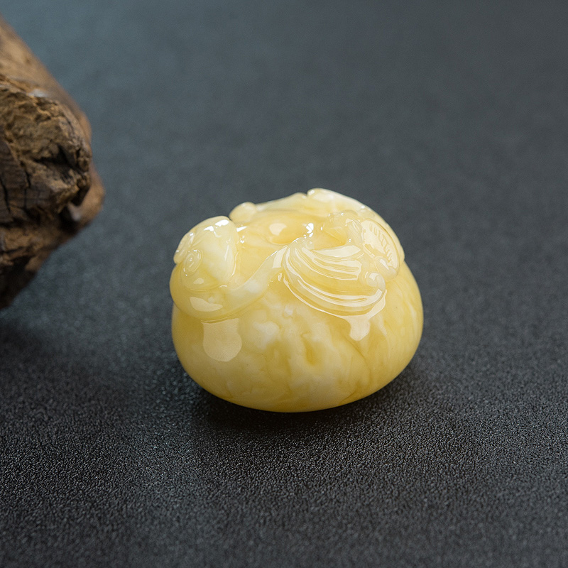 波罗的海蜜蜡平安扣吊坠-红掌柜