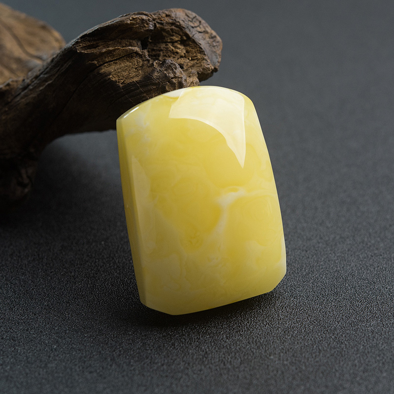 蜜蜡无事牌吊坠-红掌柜