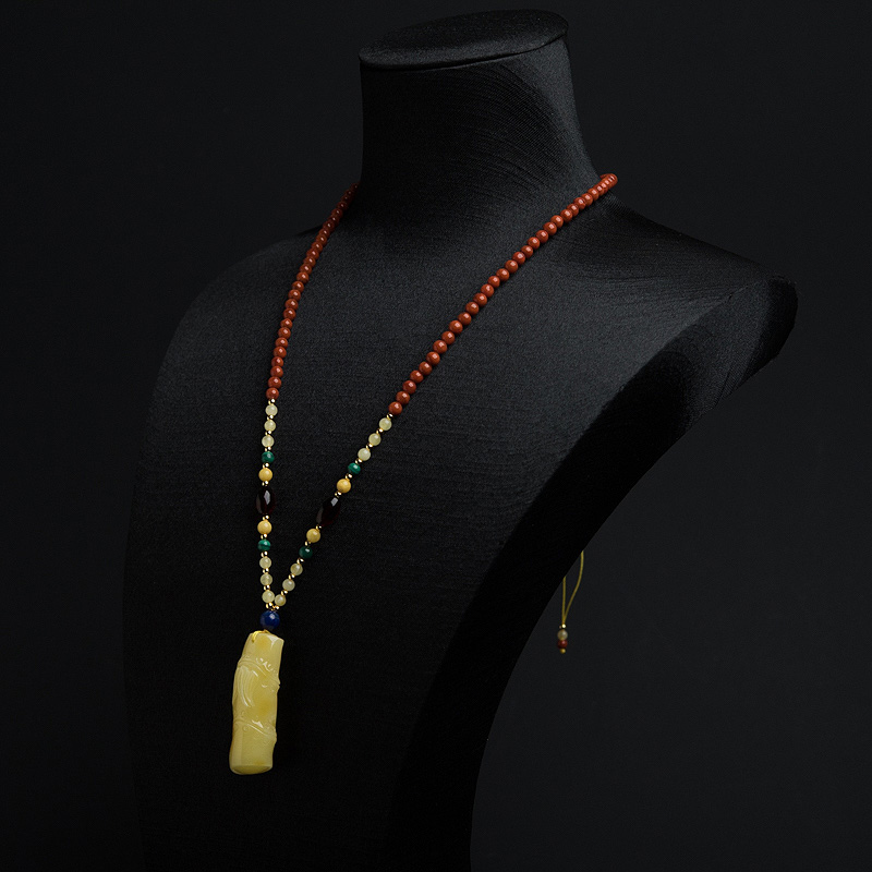 蜜蜡节节高升项链-红掌柜