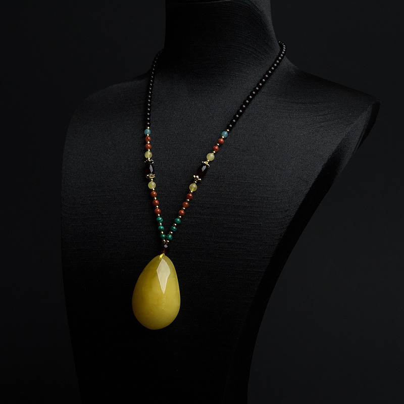 蜜蜡随形项链-红掌柜