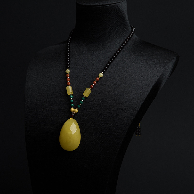 蜜蜡随形项链-红掌柜