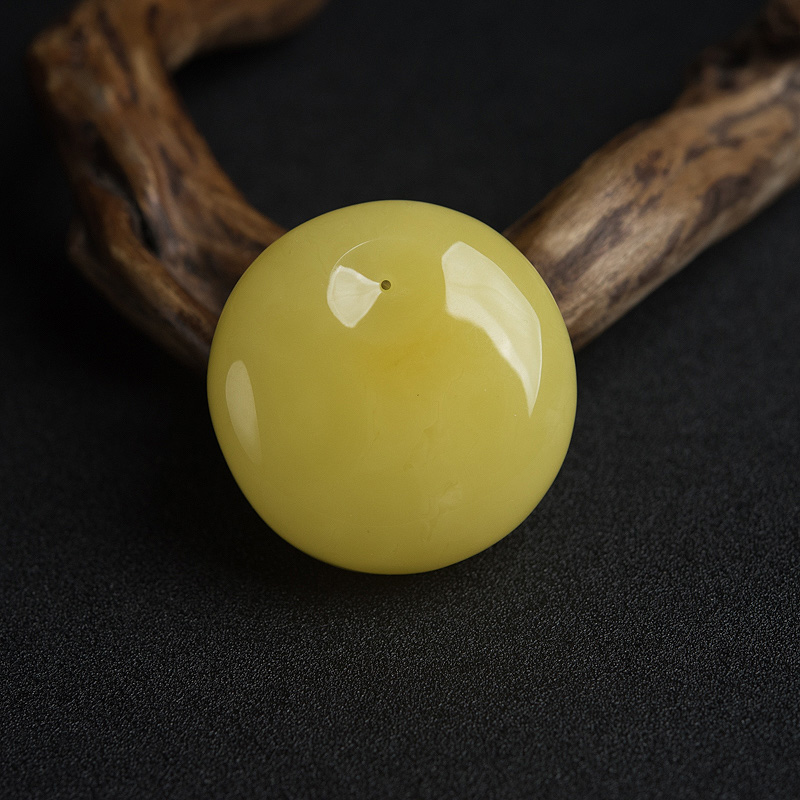 波罗的海天然蜜蜡平安扣吊坠-红掌柜