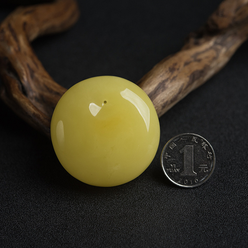 鸡油黄蜜蜡吊坠-红掌柜