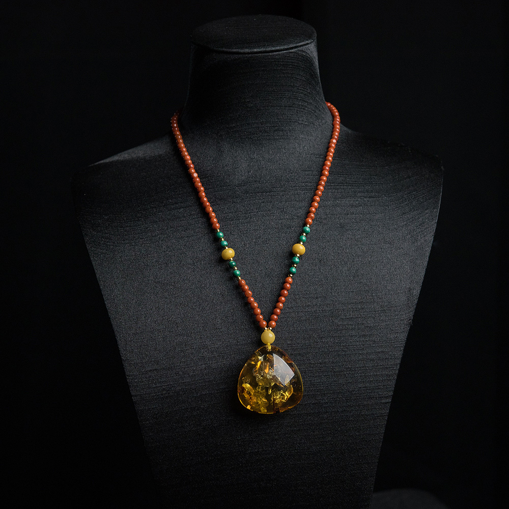 花珀随形项链-红掌柜