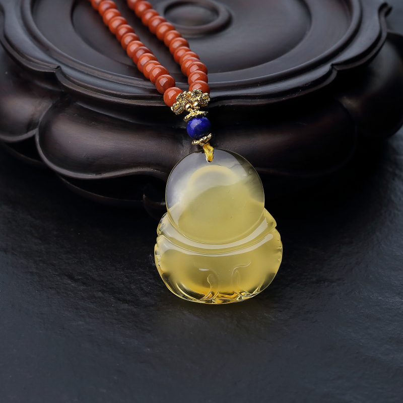 波罗的海天然鸡油黄蜜蜡项链-红掌柜
