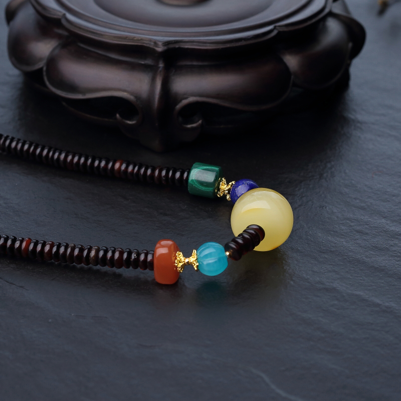 波罗的海天然蜜蜡鼓珠项链-红掌柜