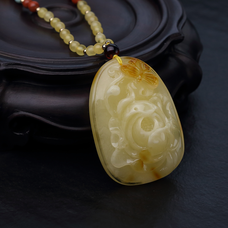 波罗的海天然俏色蜜蜡项链-红掌柜