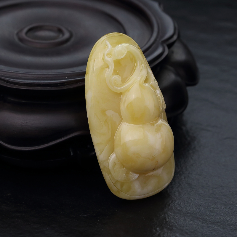 波罗的海白花蜜蜡葫芦吊坠-红掌柜