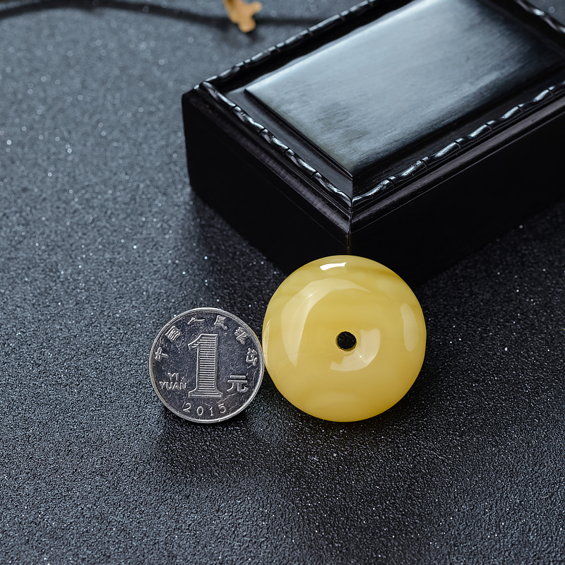 鸡油黄蜜蜡吊坠-红掌柜