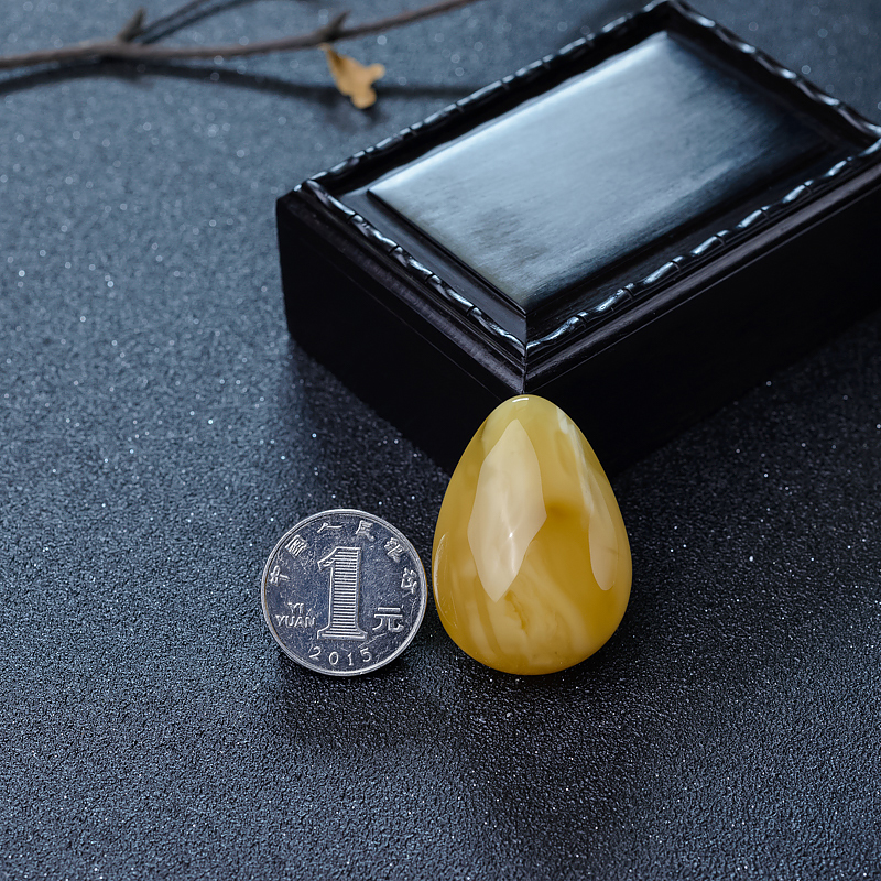 天然蜜蜡随形吊坠-红掌柜