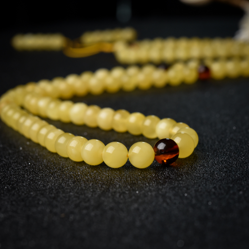 8mm蜜蜡108佛珠-红掌柜
