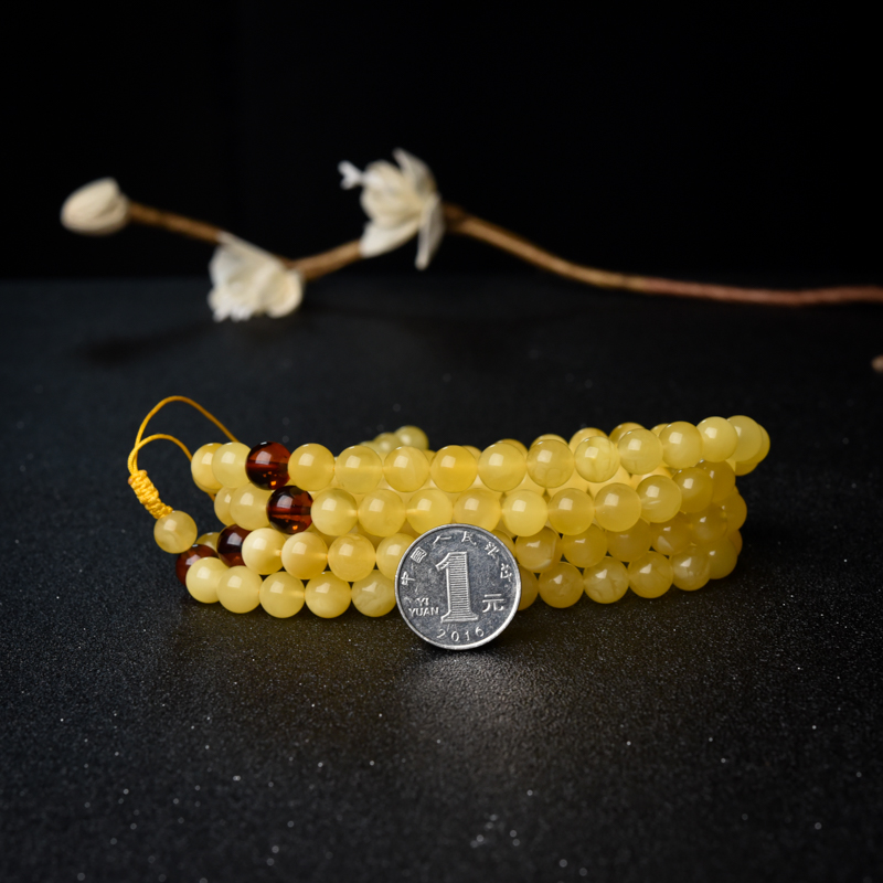 蜜蜡108佛珠-红掌柜