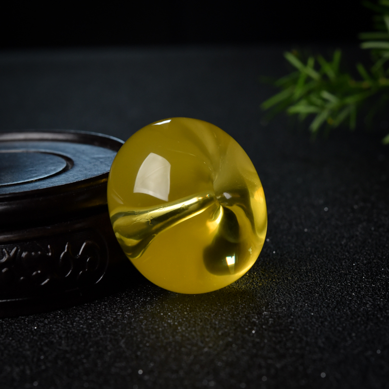 天然鸡油黄金绞蜜平安扣吊坠-红掌柜