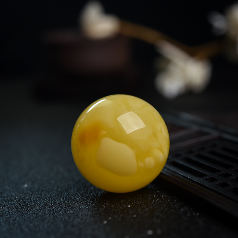 波罗的海蜜蜡圆珠-红掌柜