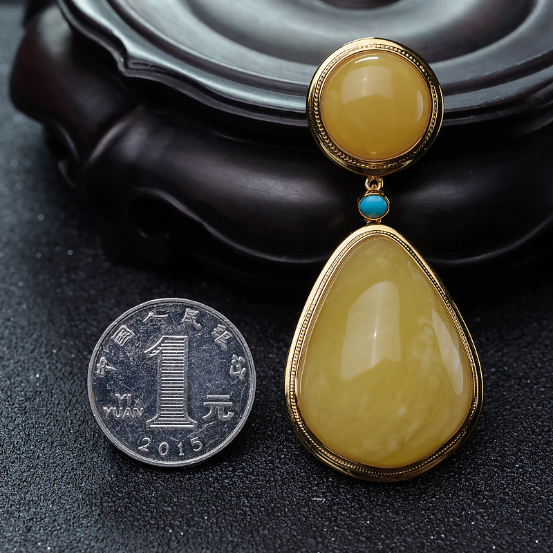 波罗的海天然蜜蜡吊坠-红掌柜