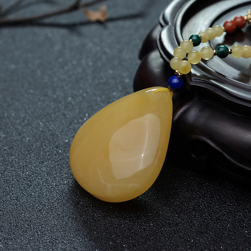 蜜蜡随形项链-红掌柜