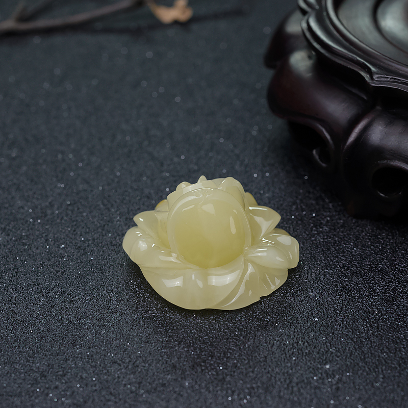 天然蜜蜡玫瑰花吊坠-红掌柜