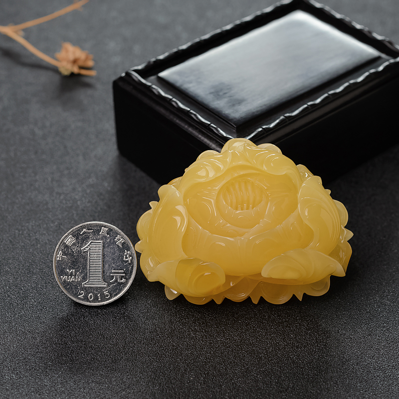 蜜蜡牡丹花-红掌柜