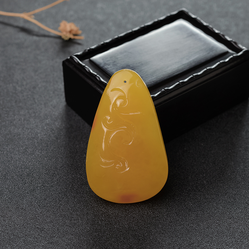 鸡油黄蜜蜡蝶恋花-红掌柜