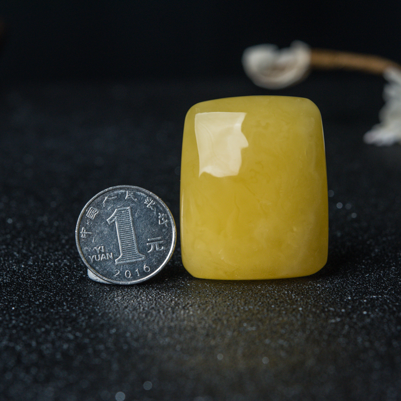 波罗的海天然蜜蜡无事牌吊坠-红掌柜