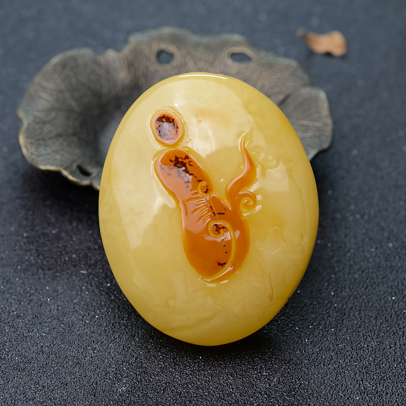 鸡油黄蜜蜡观音-红掌柜