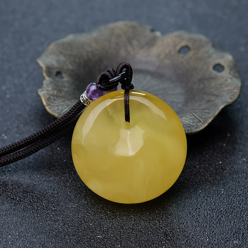 蜜蜡平安扣-红掌柜