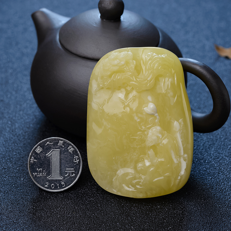 白花蜜蜡吊坠-红掌柜