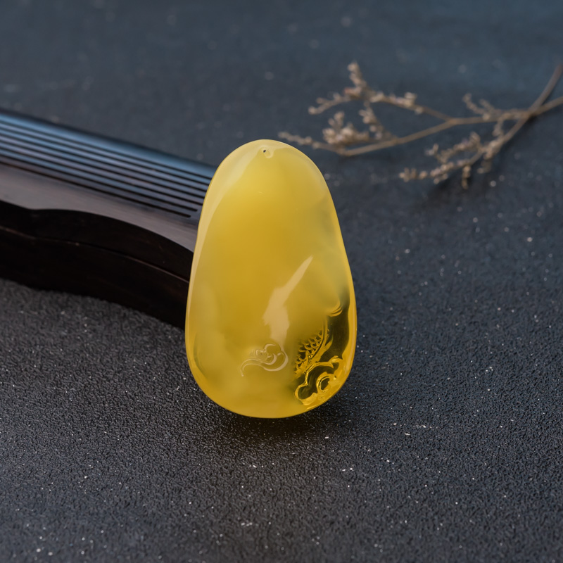 波罗的海天然蜜蜡辰龙吊坠-红掌柜