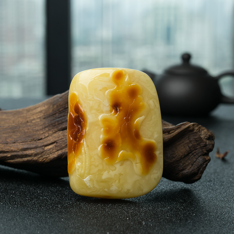 蜜蜡佛吊坠-红掌柜