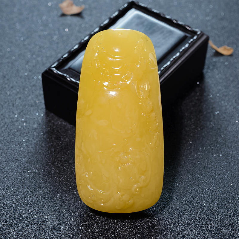 蜜蜡福在眼前吊坠-红掌柜