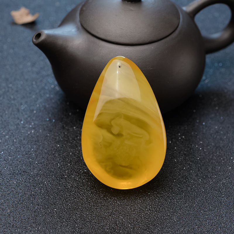 波罗的海金绞蜜随形吊坠-红掌柜