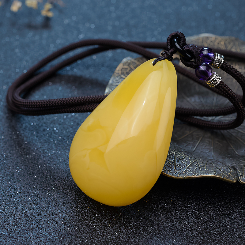 蜜蜡随形吊坠-红掌柜