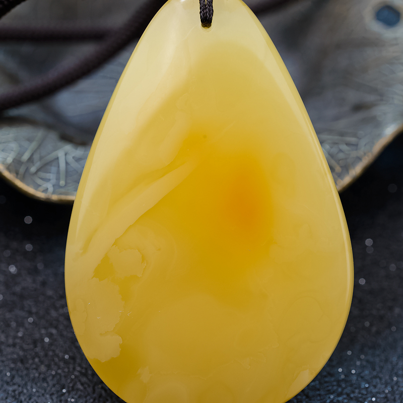 天然蜜蜡随形吊坠-红掌柜