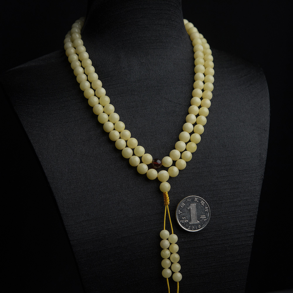 天然蜜蜡佛珠-红掌柜