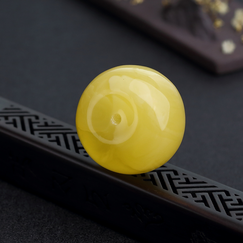 鸡油黄蜜蜡吊坠-红掌柜