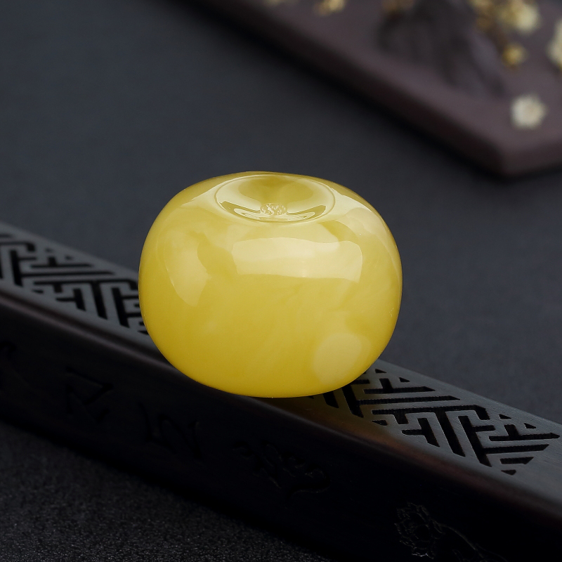 天然蜜蜡苹果珠吊坠-红掌柜