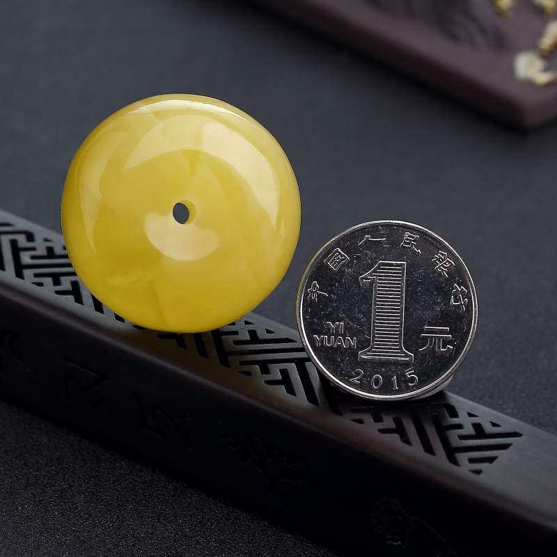 波罗的海蜜蜡苹果珠吊坠-红掌柜