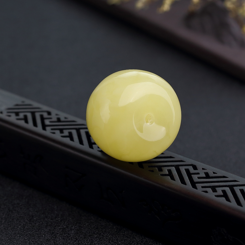 蜜蜡苹果珠吊坠-红掌柜